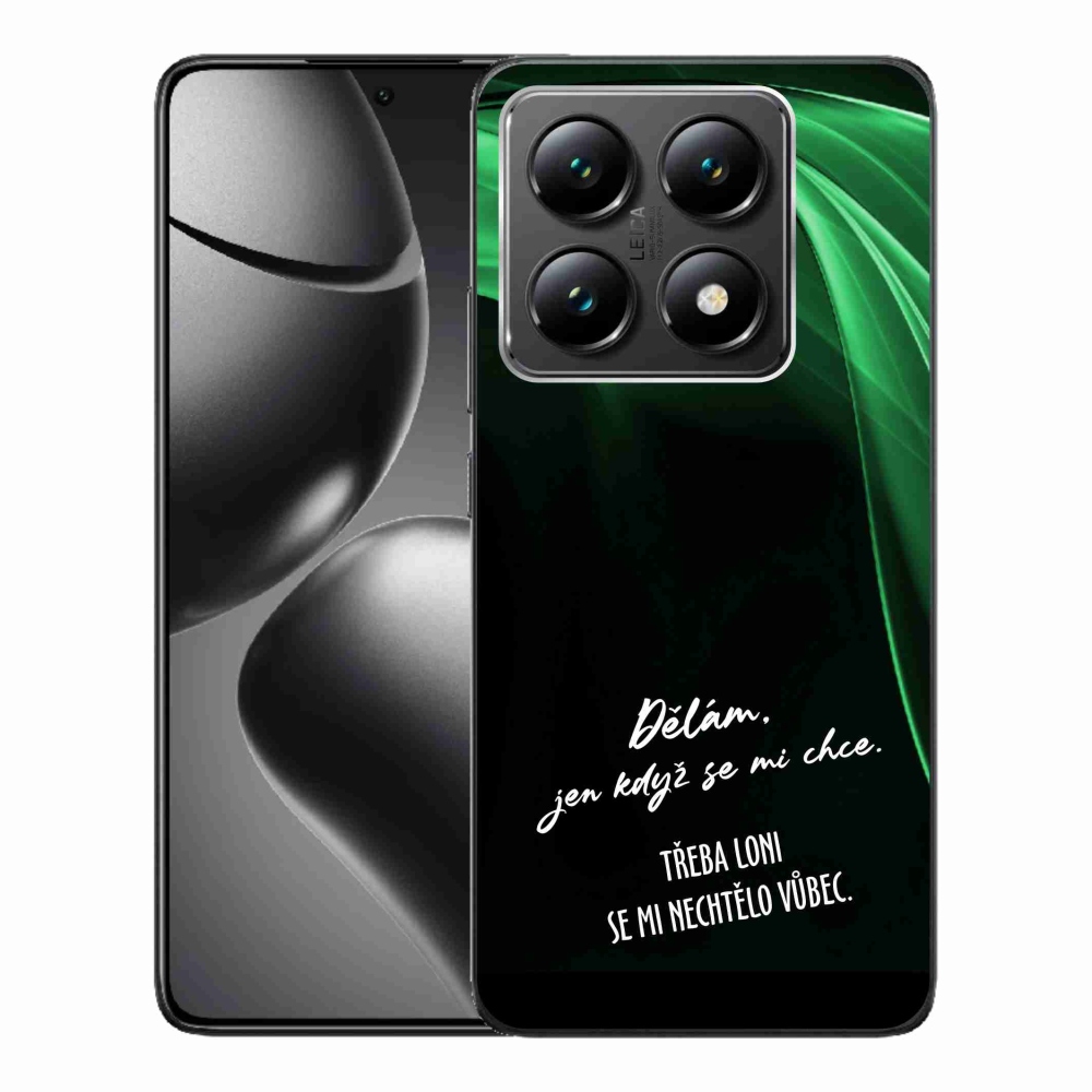 Gél borító mmCase a Xiaomi 14T-hez - vicces szöveg 12 fekete háttérrel