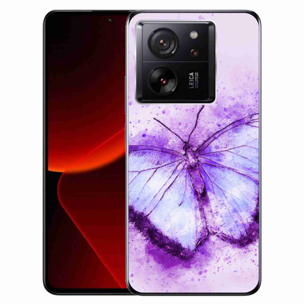 Gél borítás mmCase a Xiaomi 13T/13T Pro számára - lila pillangó