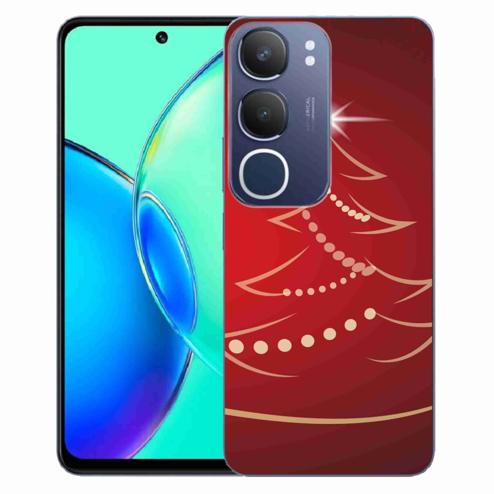 Gél borító mmCase a Vivo Y19s készülékhez - karácsonyfa karikatúra