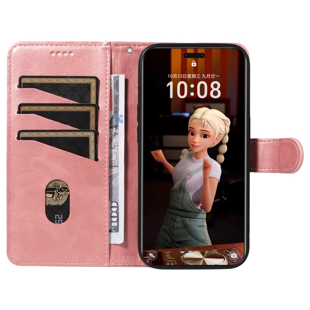 Póló alakú könyvtáska Honor Magic 7 Pro 5G-hez - rózsaarany