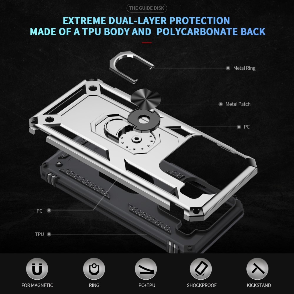 Gyűrűk tartós burkolat Xiaomi 15 - ezüst