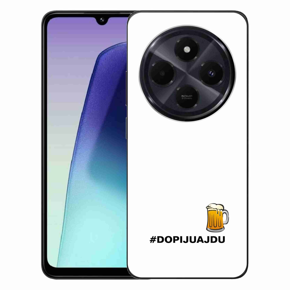 Gél borító mmCase a Xiaomi Redmi 14C/Poco C75 - sör motívum 1 fehér háttérrel