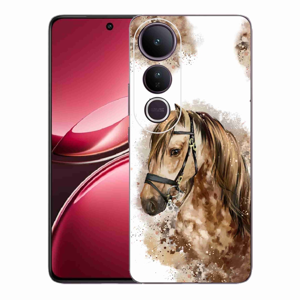 Gél borító mmCase a Vivo V50 Lite 4G/5G készülékhez - barna rajzfilm ló