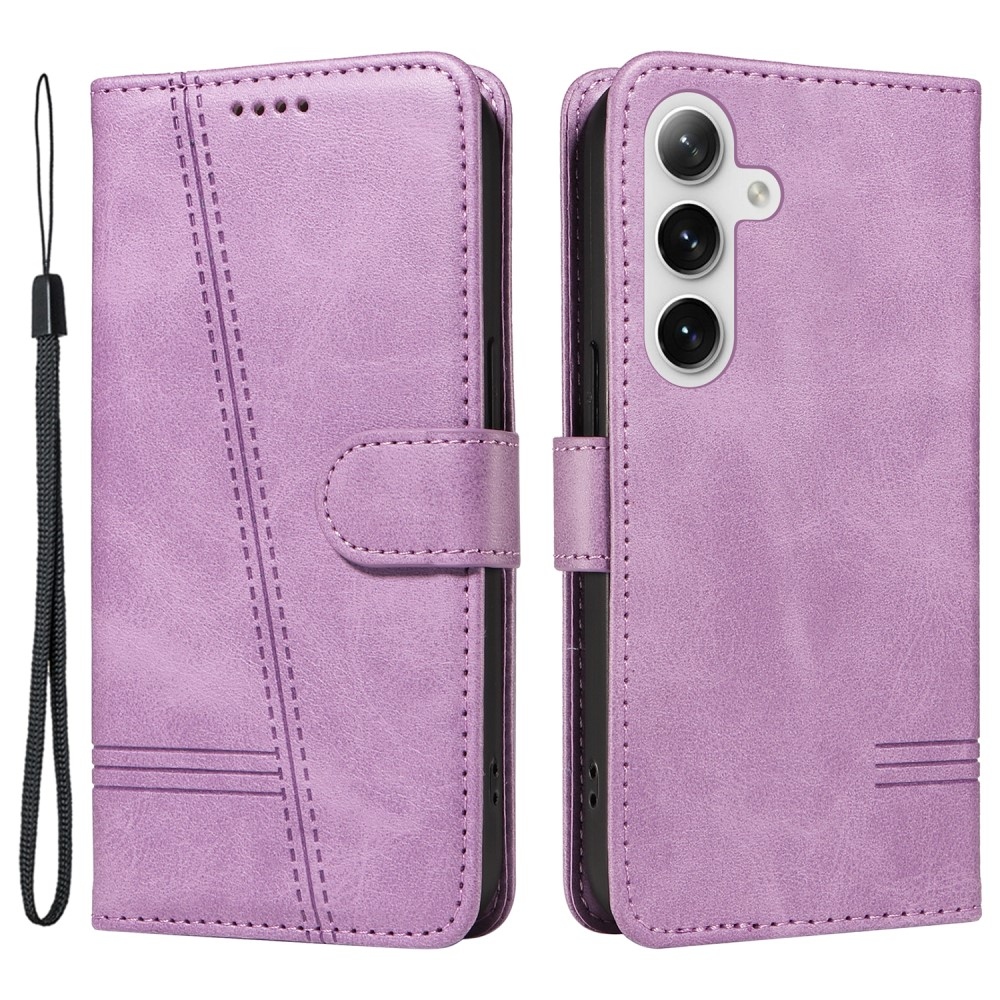 Póló alakú könyvtáska Samsung Galaxy S24+/S25+ készülékhez - világos lila