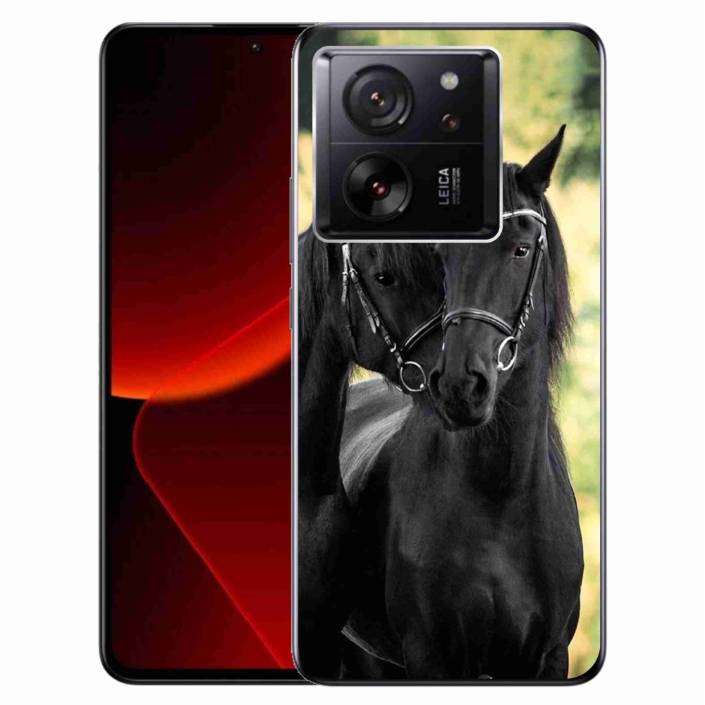 Zselés borítás mmCase a Xiaomi 13T/13T Pro számára - két fekete ló