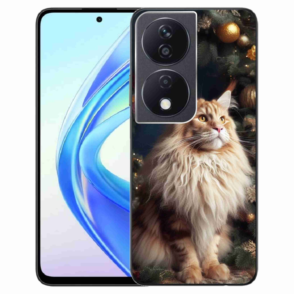Zselés borítás mmCase a Honor X7b/Honor 90 Smart készülékhez - macska a fánál