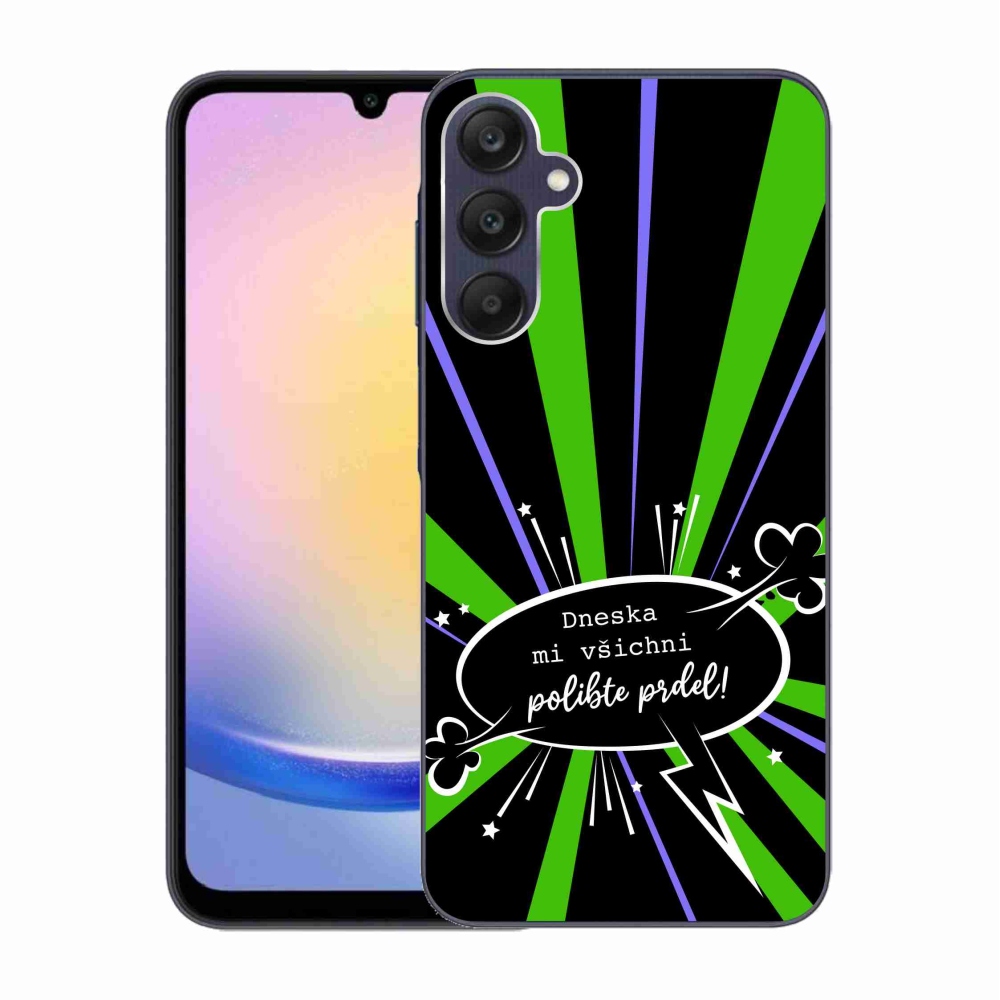 Gél borító mmCase Samsung Galaxy A25 5G - vicces szöveg 15 fekete háttérrel