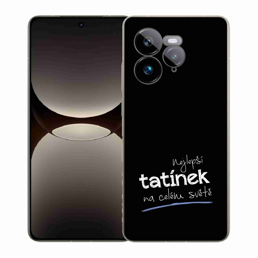 Gél borítás mmCase a Realme GT 7 Pro 5G-n - Best Daddy 4 fekete háttérrel