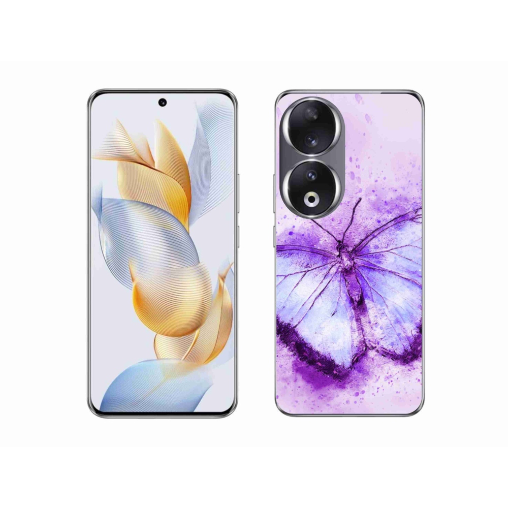 Zselés borítás mmCase a Honor 90-hez - lila pillangó