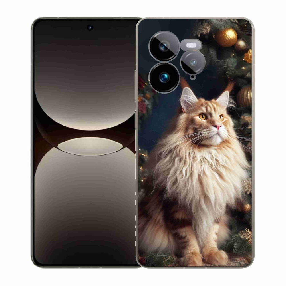 Gél borítás mmCase a Realme GT 7 Pro 5G számára - macska a fánál