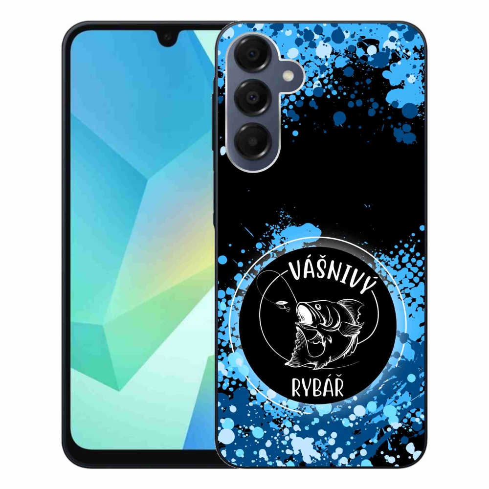 Gél borítás mmCase Samsung Galaxy A16 4G/5G - szenvedélyes halász fekete háttérrel