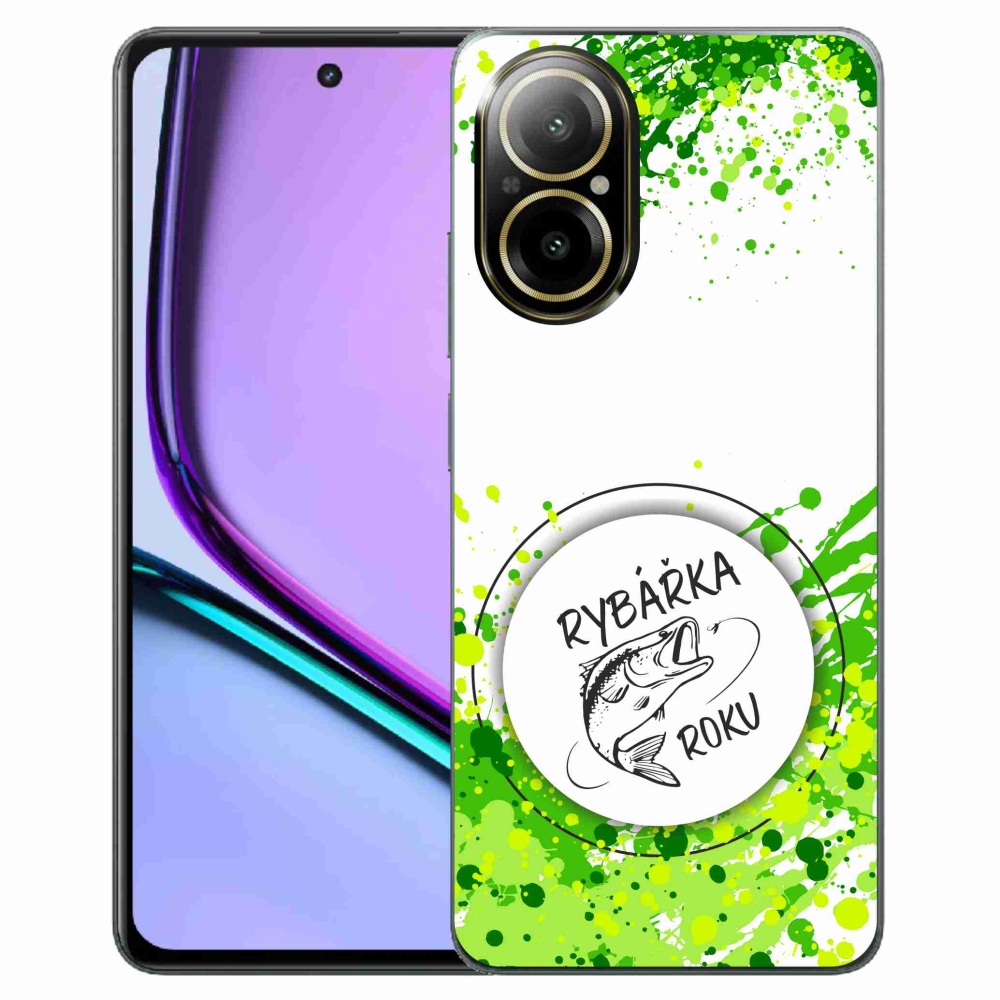 Gél borító mmCase a Realme C67-en - az év halásznője fehér háttérrel