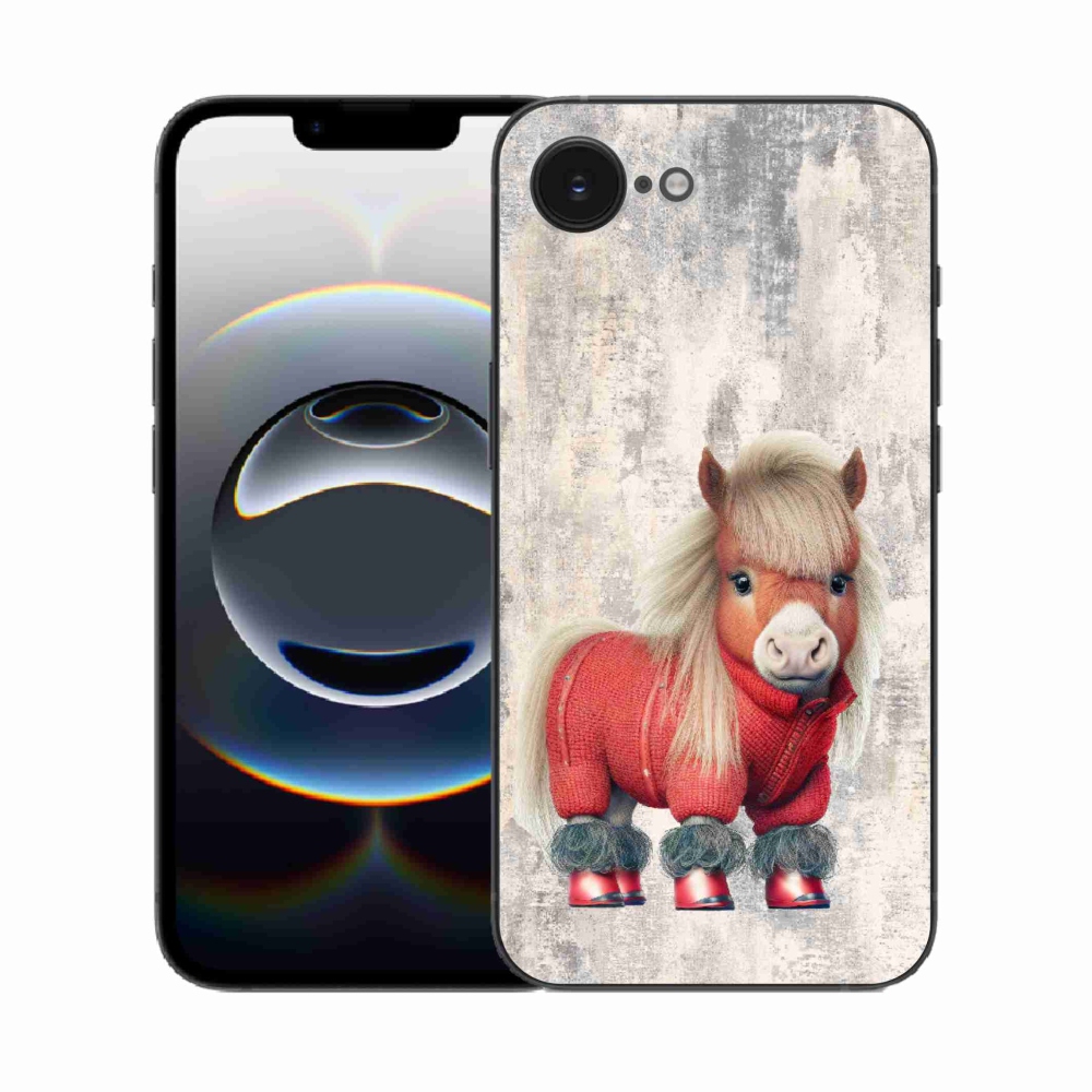 Gél borítás mmCase iPhone 16e készülékhez - póni pulóverben