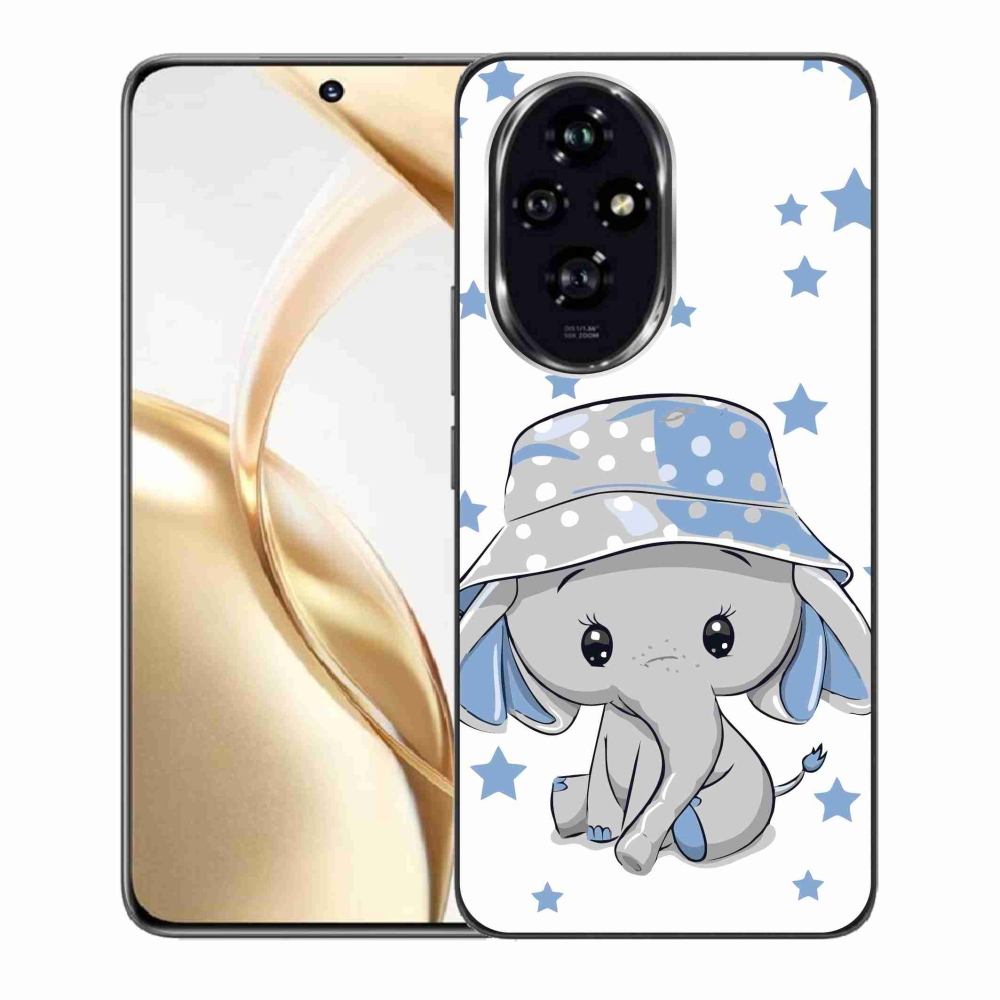 Zselés borítás mmCase a Honor 200 5G készülékhez - kék elefánt