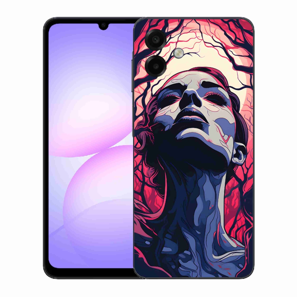 Gél borítás mmCase Samsung Galaxy A07 4G - absztrakt arc