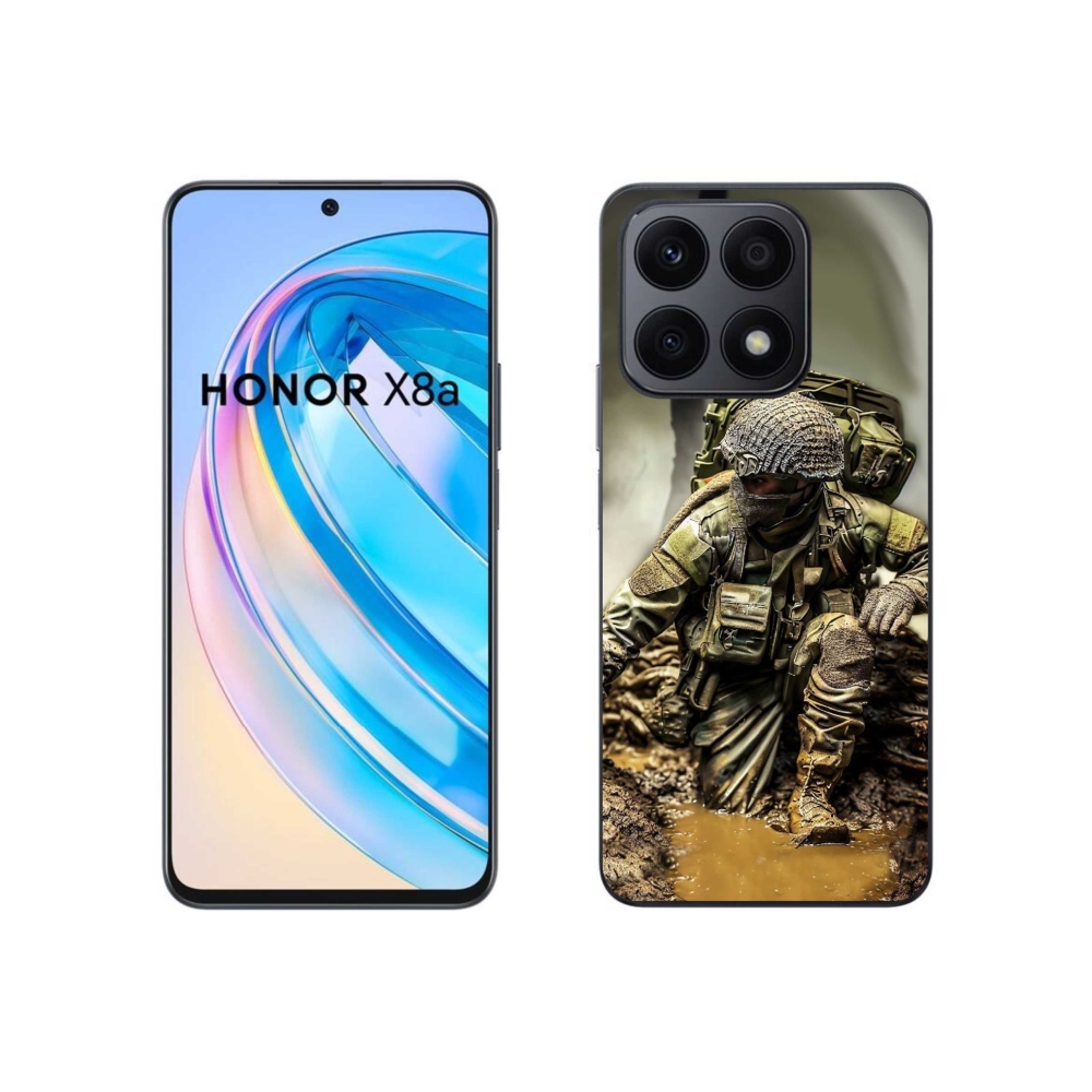Zselés borítás mmCase a Honor X8a számára - katona