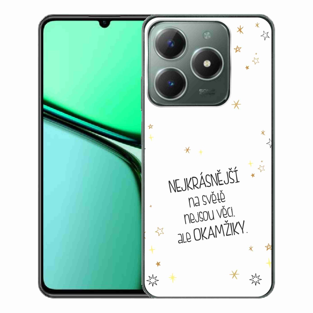Gél borítás mmCase a Realme C61 készülékre - idézet 4 fehér háttér