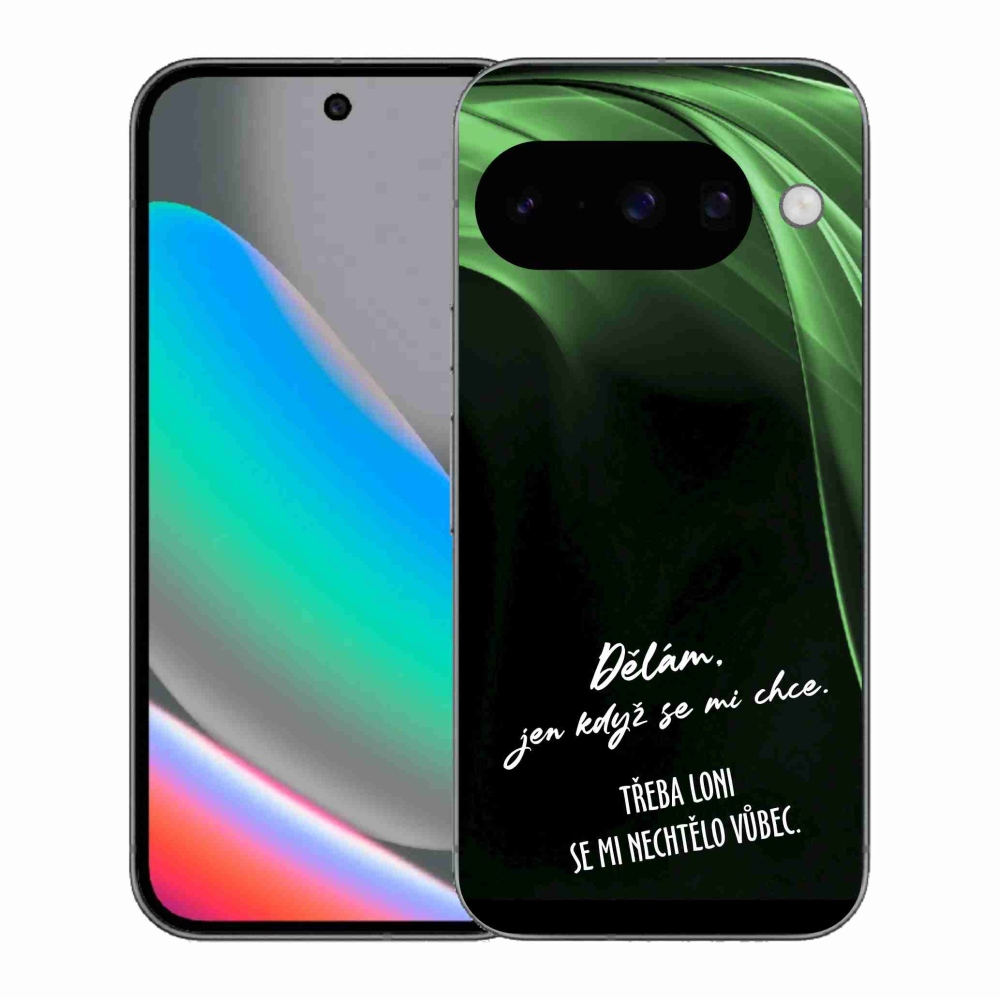 Gél borítás mmCase a Google Pixel 10 számára - vicces szöveg 12 fekete háttér