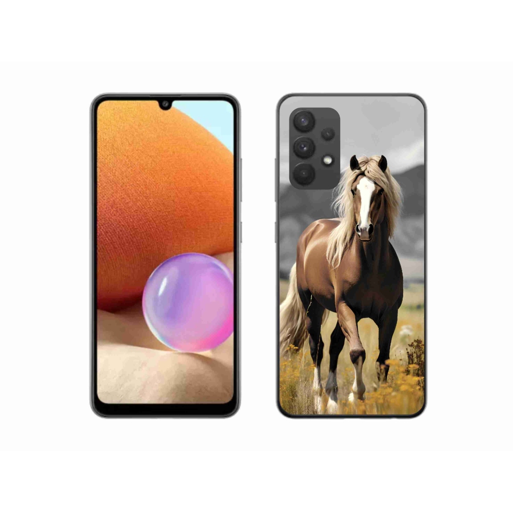 Gél védőhuzat mmCase Samsung Galaxy A32 4G - barna ló 1
