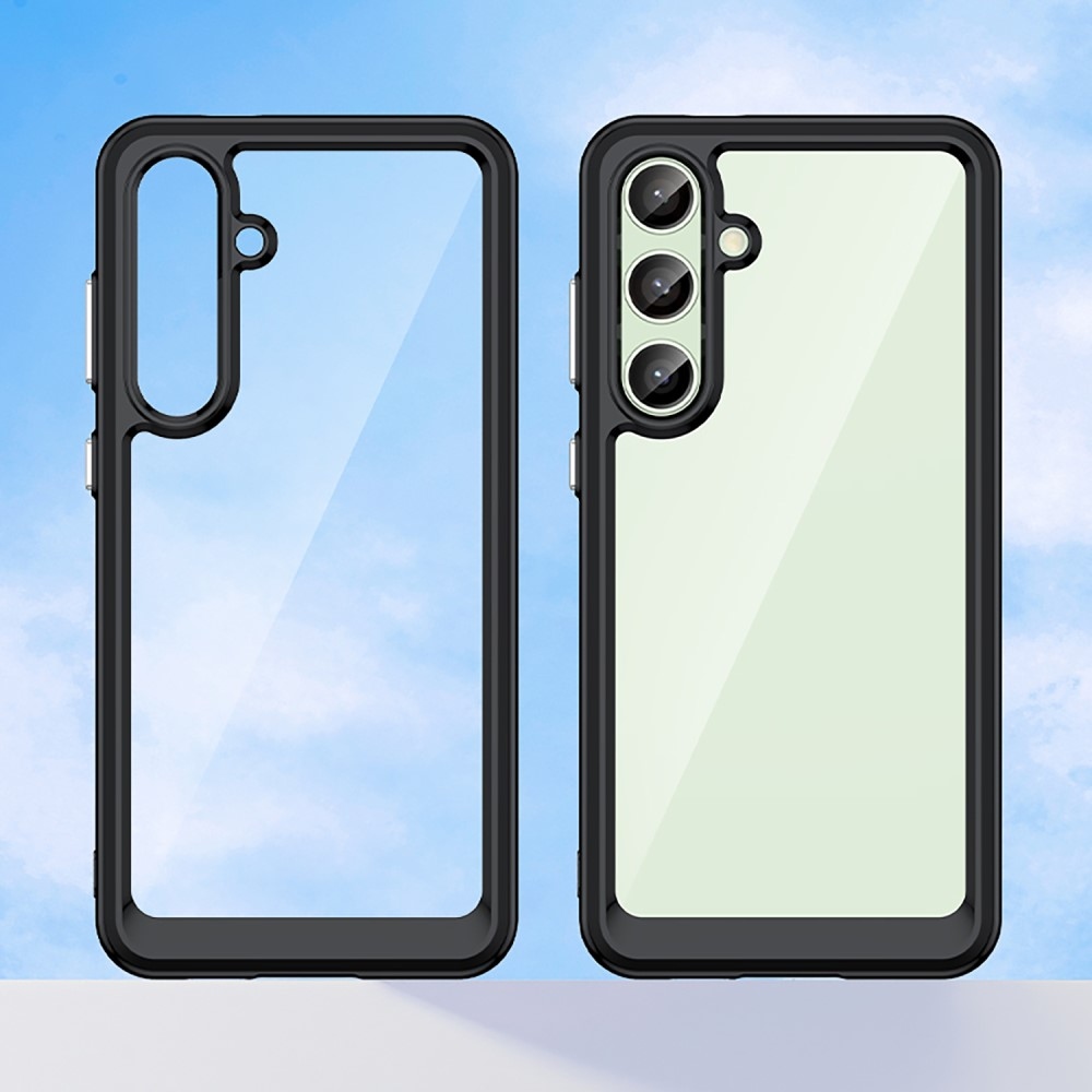 Gél tok fix hátlappal Samsung Galaxy S24 FE készülékhez - fekete