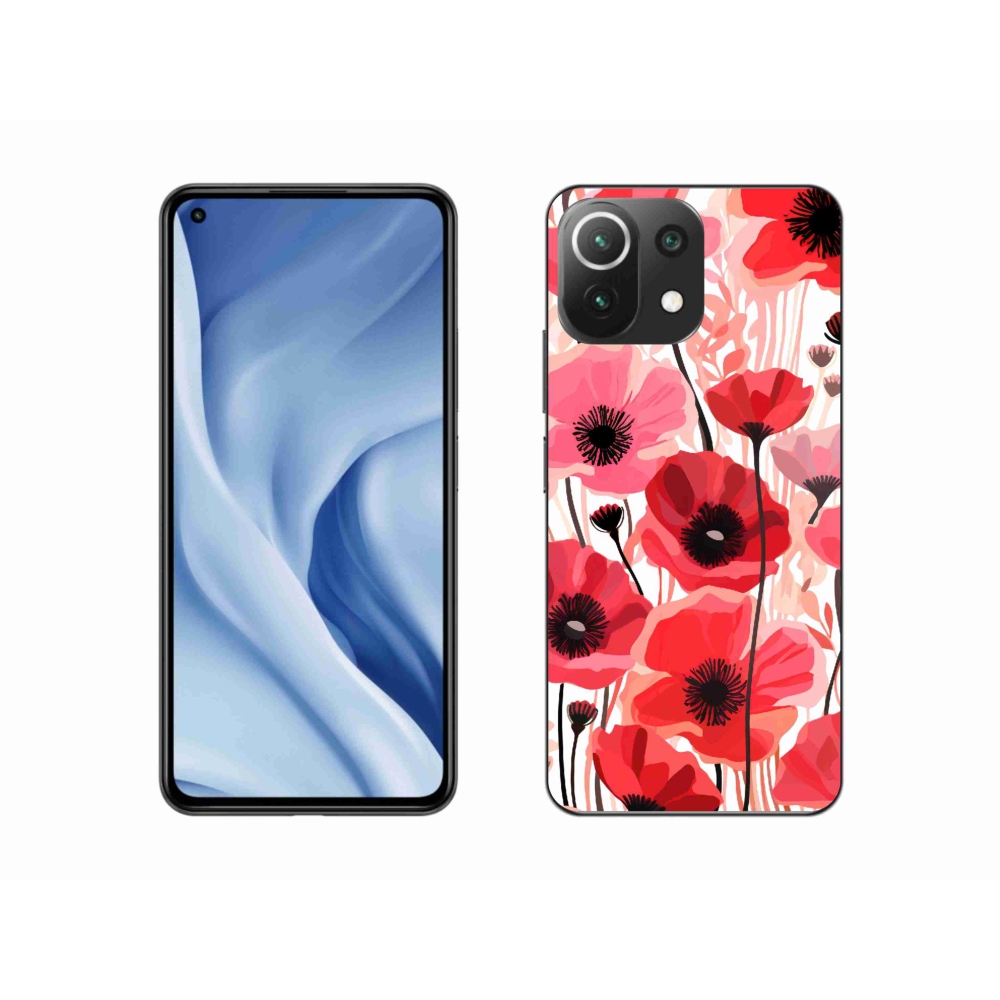Gél borítás mmCase a Xiaomi 11 Lite 5G NE számára - mákos 1