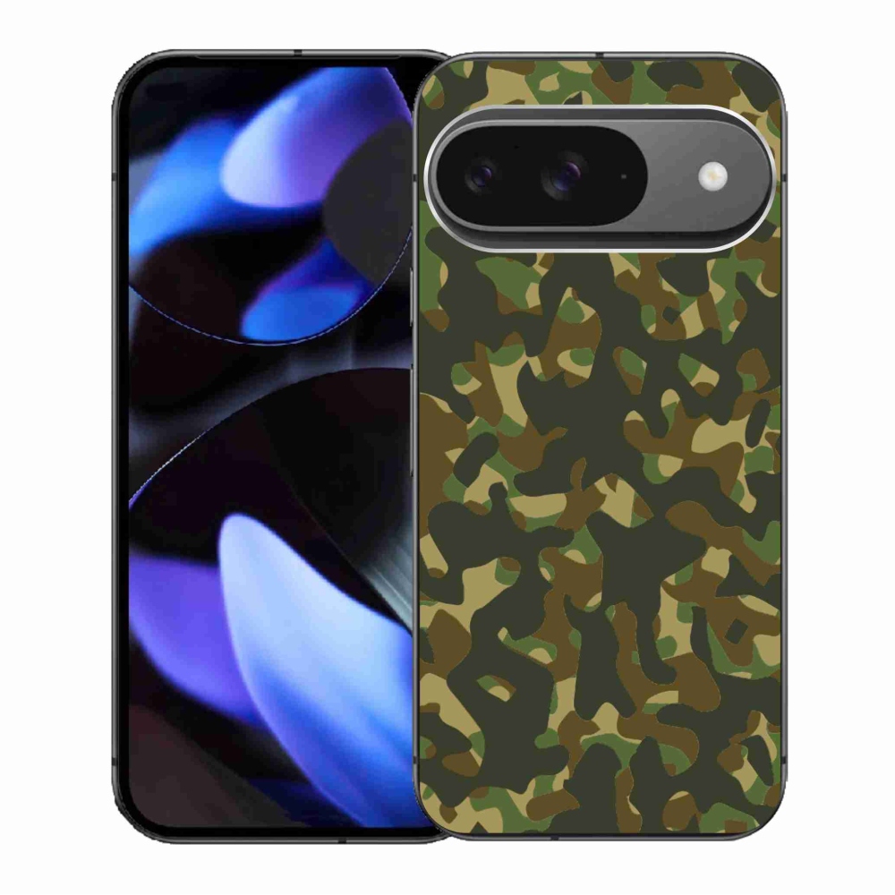 Zselés borítás mmCase a Google Pixel 9/9 Pro készülékhez - álcázó minta 1