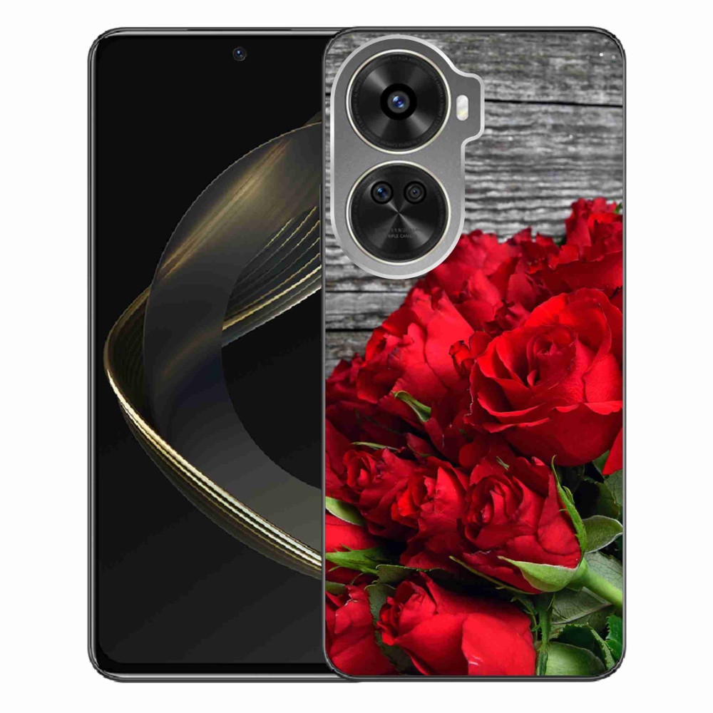 Gél borítás mmCase a Huawei Nova 12 SE-hez - piros rózsa