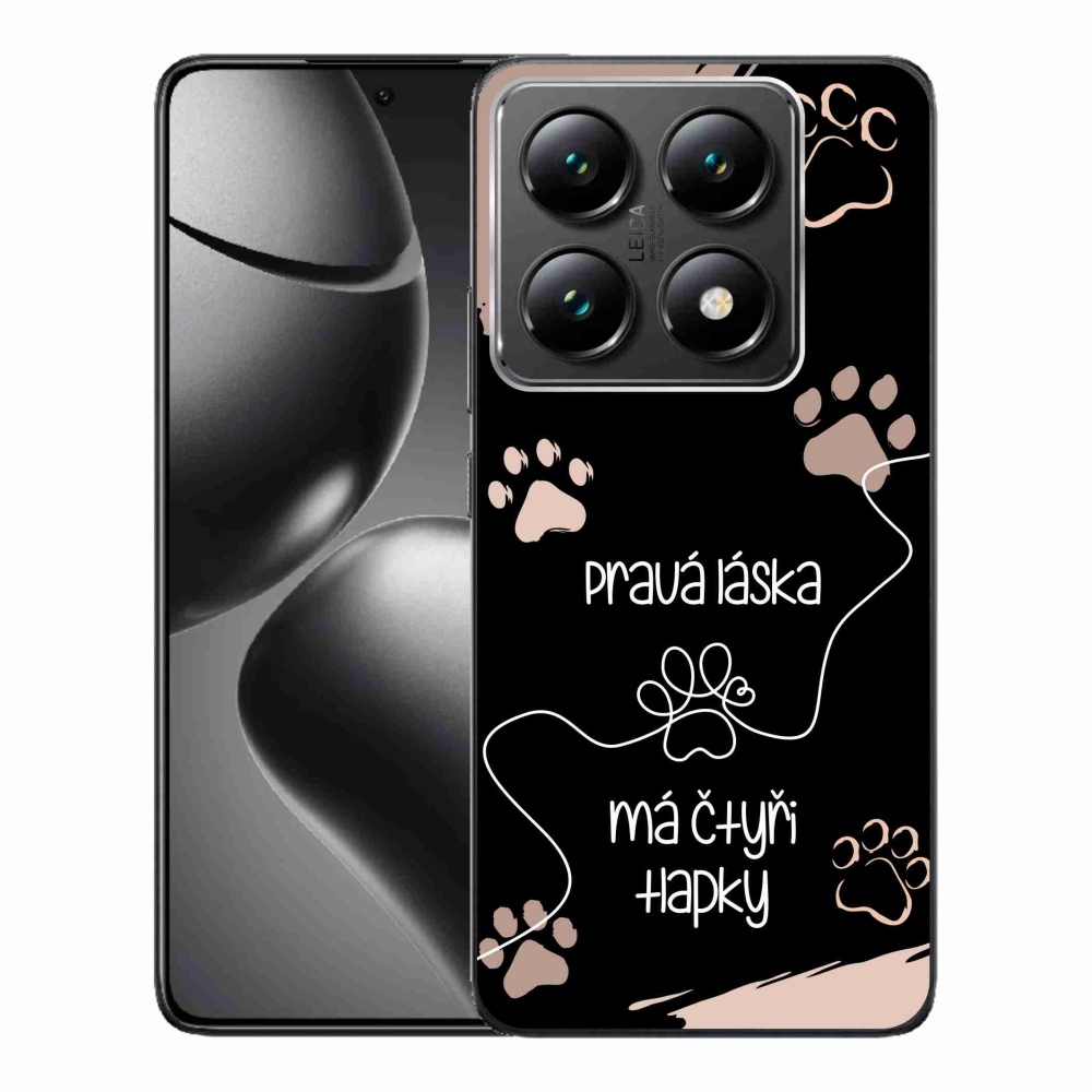 Gél borítás mmCase a Xiaomi 14T Pro számára - kutya motívum 1 fekete háttér