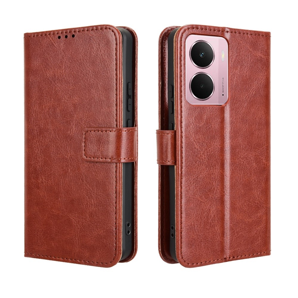 Őrült könyvtáska a Realme 14 5G-hez - barna színben