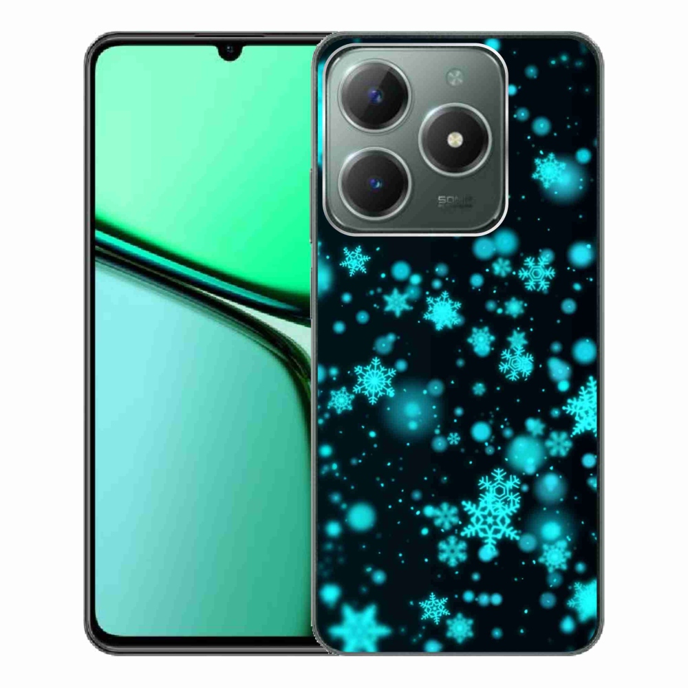 Gél borító mmCase a Realme C61 készülékhez - hópelyhek 1