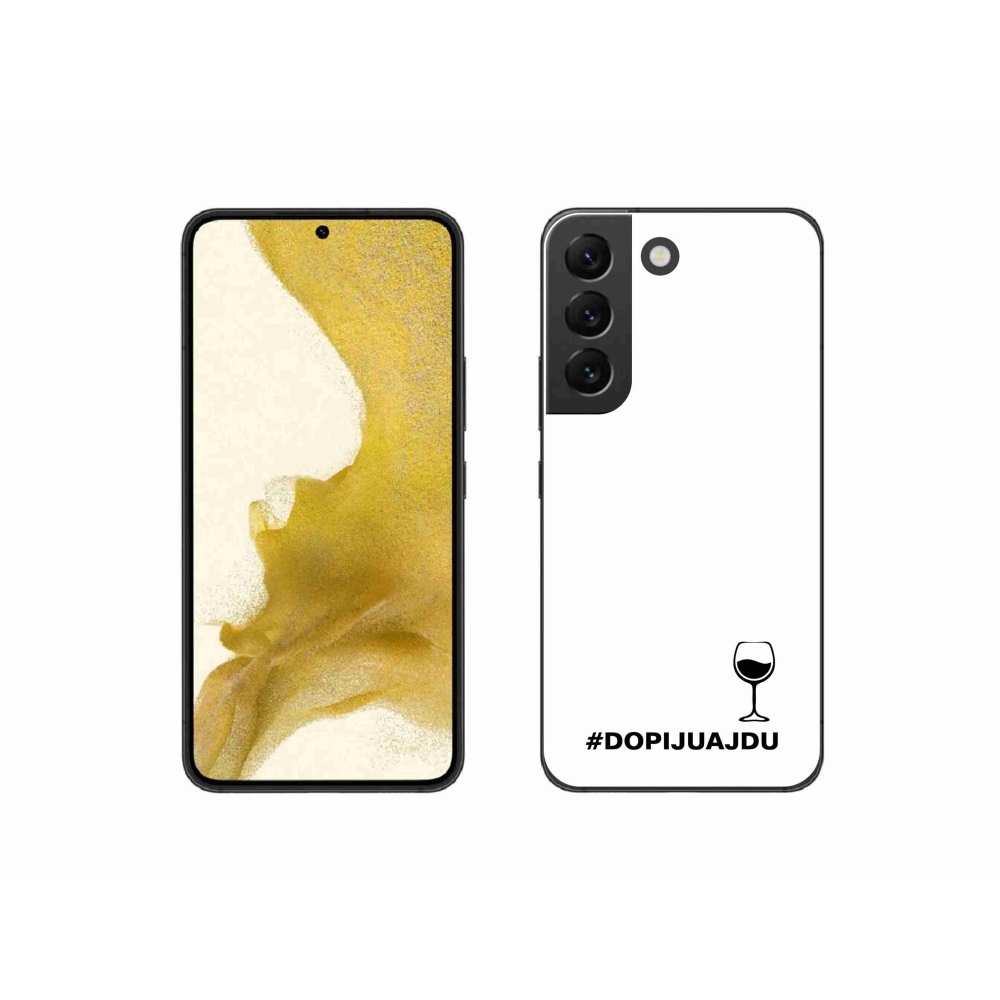 Gél borítás mmCase Samsung Galaxy S22 5G - bor motívum fehér háttérrel