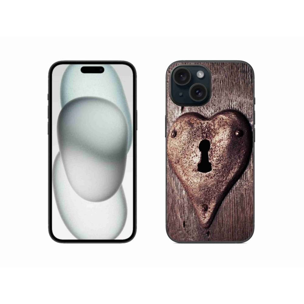 Gél borítás mmCase iPhone 15 készülékhez - szív alakú zár