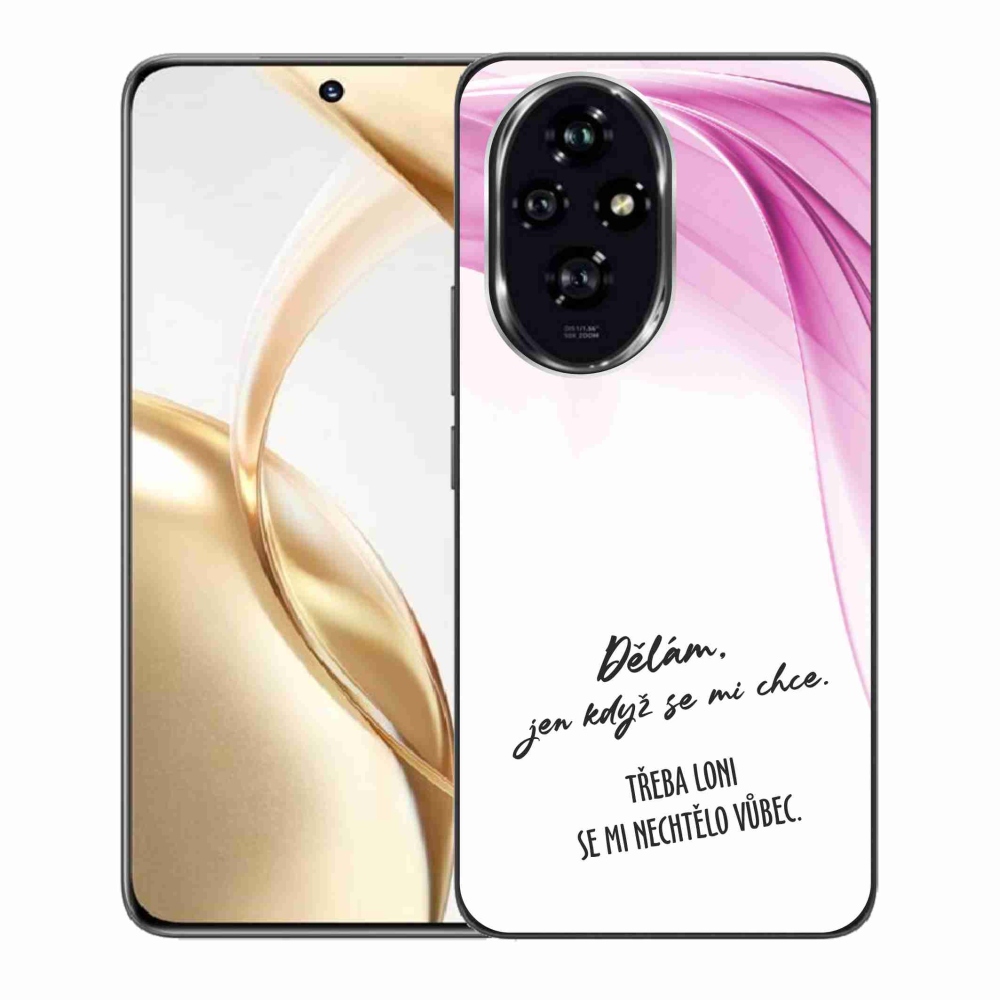 Zselés borító mmCase a Honor 200 5G készülékhez - vicces szöveg 12 fehér háttér