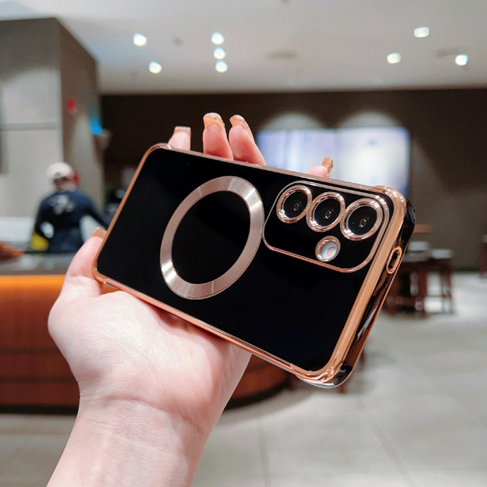 Zselés tok MagSafe támogatással Samsung Galaxy S25+ készülékhez - fekete