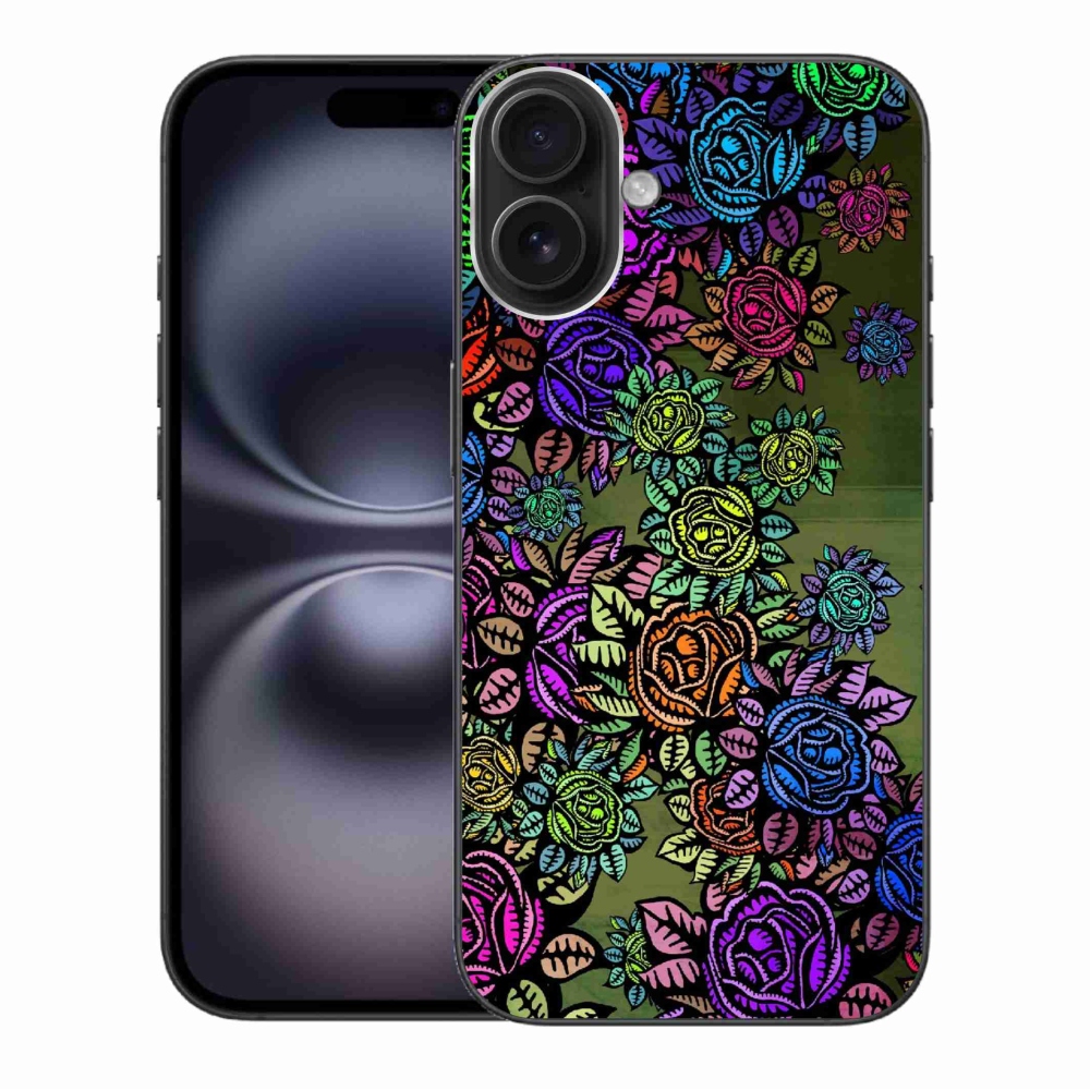 Gél borítás mmCase iPhone 16 Plus készülékhez - virágok 6