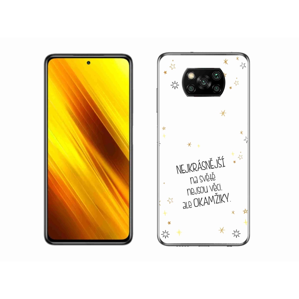 Gél borítás mmCase a Xiaomi Poco X3-hoz - idézem 4 fehér háttér