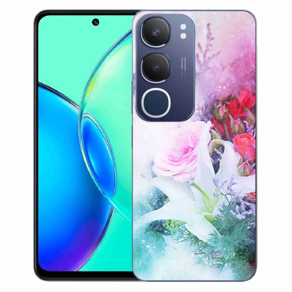 Gél védőburkolat mmCase a Vivo Y19s készülékhez - virág 4