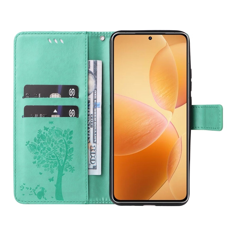 Fák könyve tok Xiaomi 14T Pro - teal - teal - kék színű