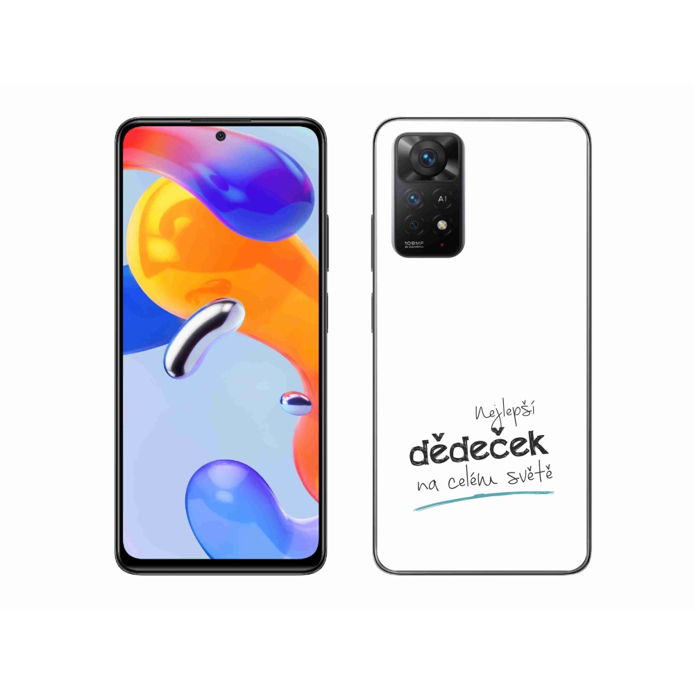 Gél borító mmCase a Xiaomi Redmi Note 11 Pro 4G/5G - a legjobb nagypapa 3 fehér háttérrel