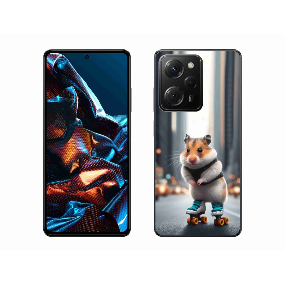 Gél borítás mmCase a Xiaomi Poco X5 Pro 5G számára - hörcsög a korcsolyán