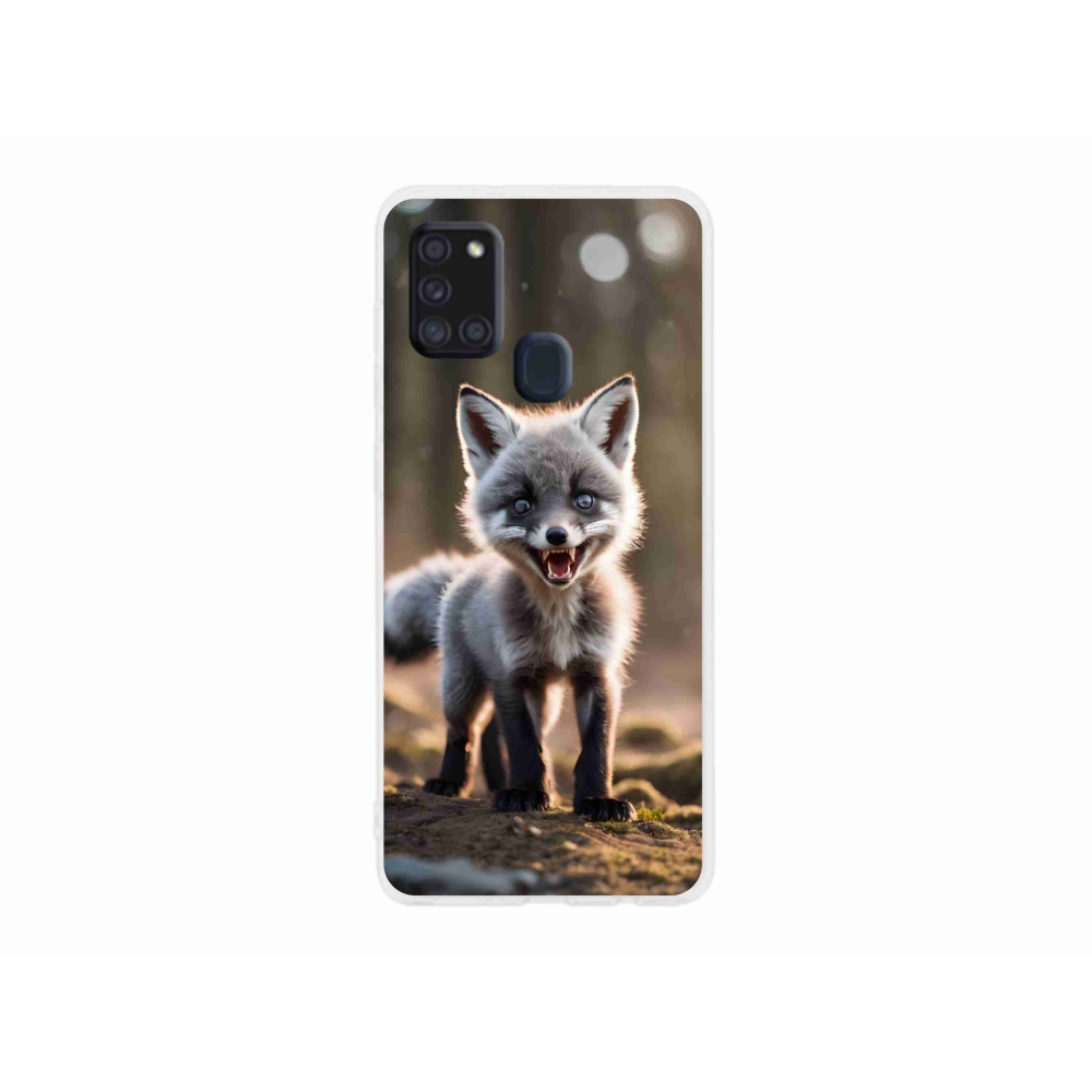 Gél borítás mmCase Samsung Galaxy A21s készülékhez - angry fox