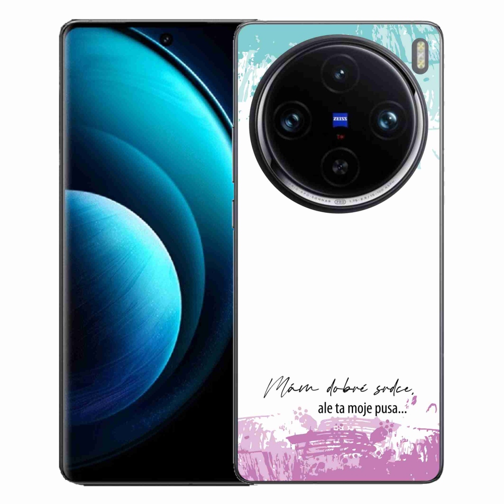 Zselés borító mmCase a Vivo X100 Pro 5G készülékhez - vicces szöveg 3 fehér háttérrel