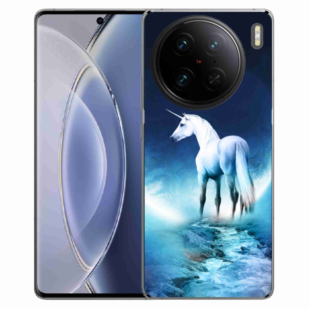 Zselés borítás mmCase a Vivo X90 Pro készülékhez - fehér egyszarvú