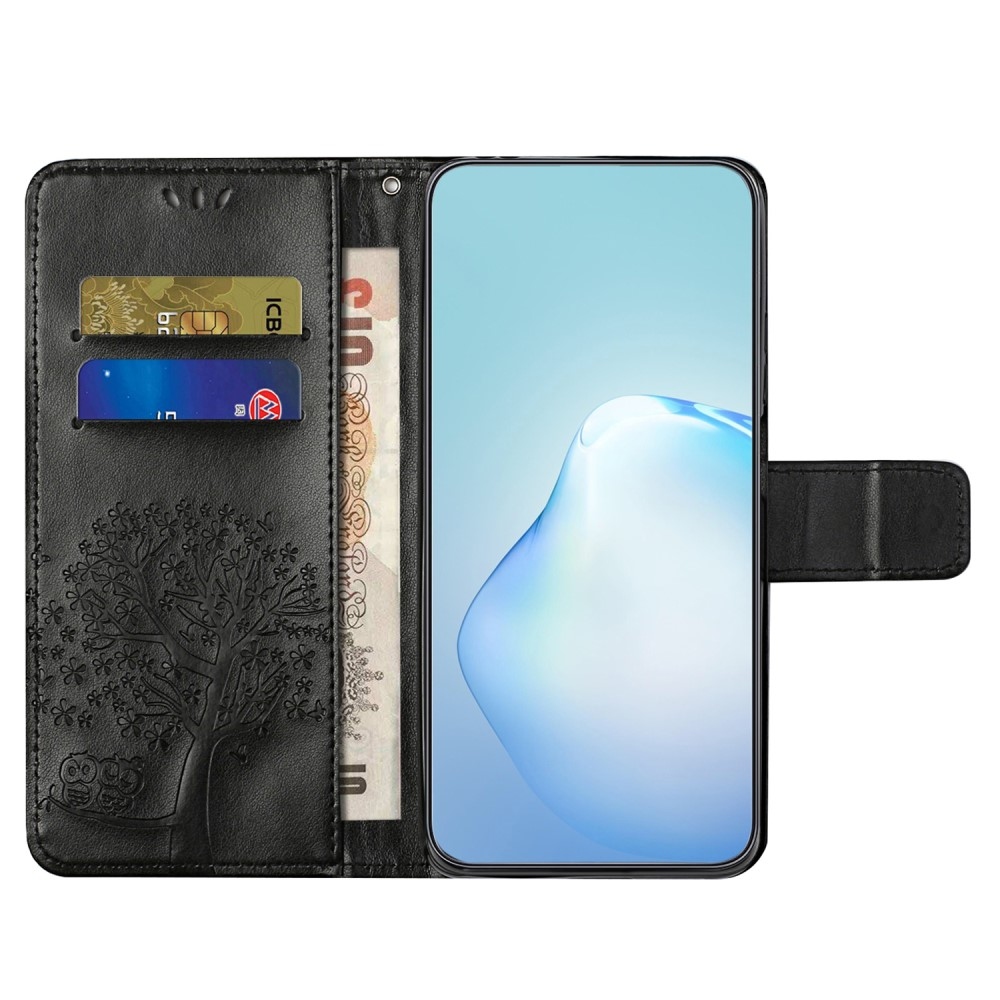 Fás könyv tok Samsung Galaxy S23 FE készülékhez - fekete