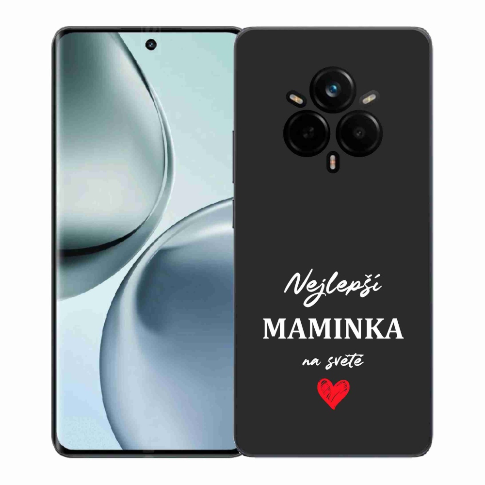 Gél borítás mmCase a Realme 14 Pro+ 5G - Best Mom 1 fekete háttérrel
