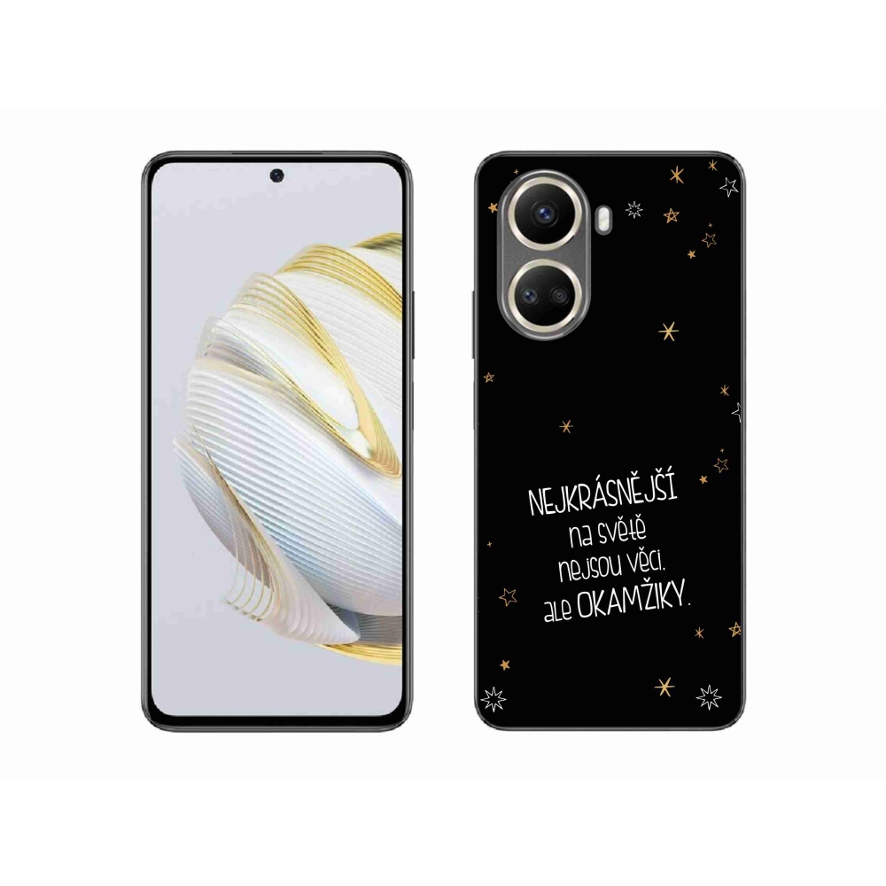 Gél borítás mmCase a Huawei Nova 10 SE-n - idézem 4 fekete háttérrel