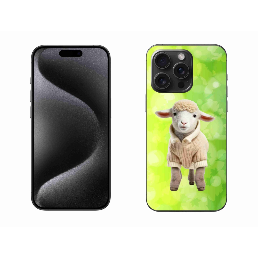 Zselés borítás mmCase iPhone 15 Pro Max készülékhez - bárányhús pulóverben