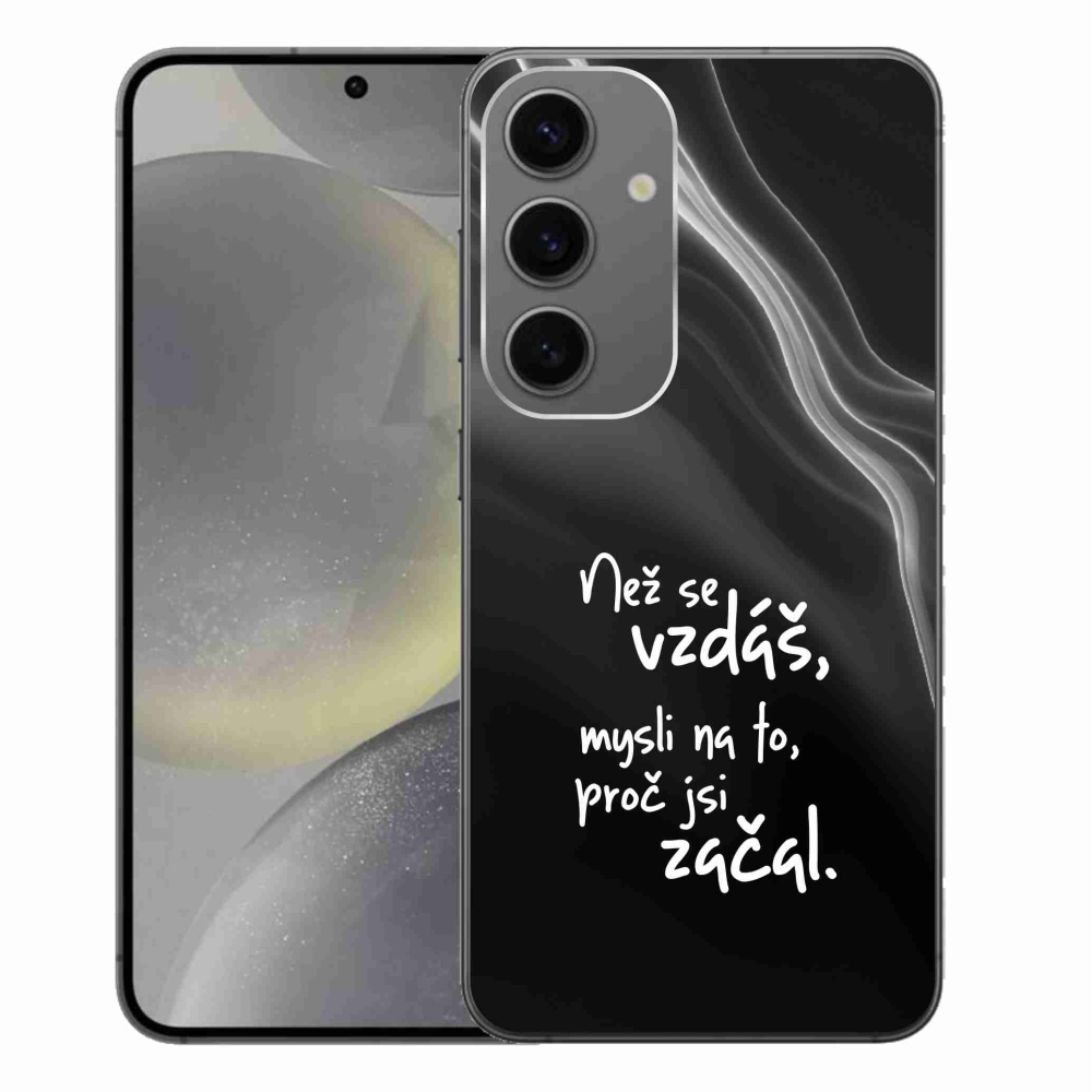 Gél borítás mmCase Samsung Galaxy S24+ - idézet 2 fekete háttér