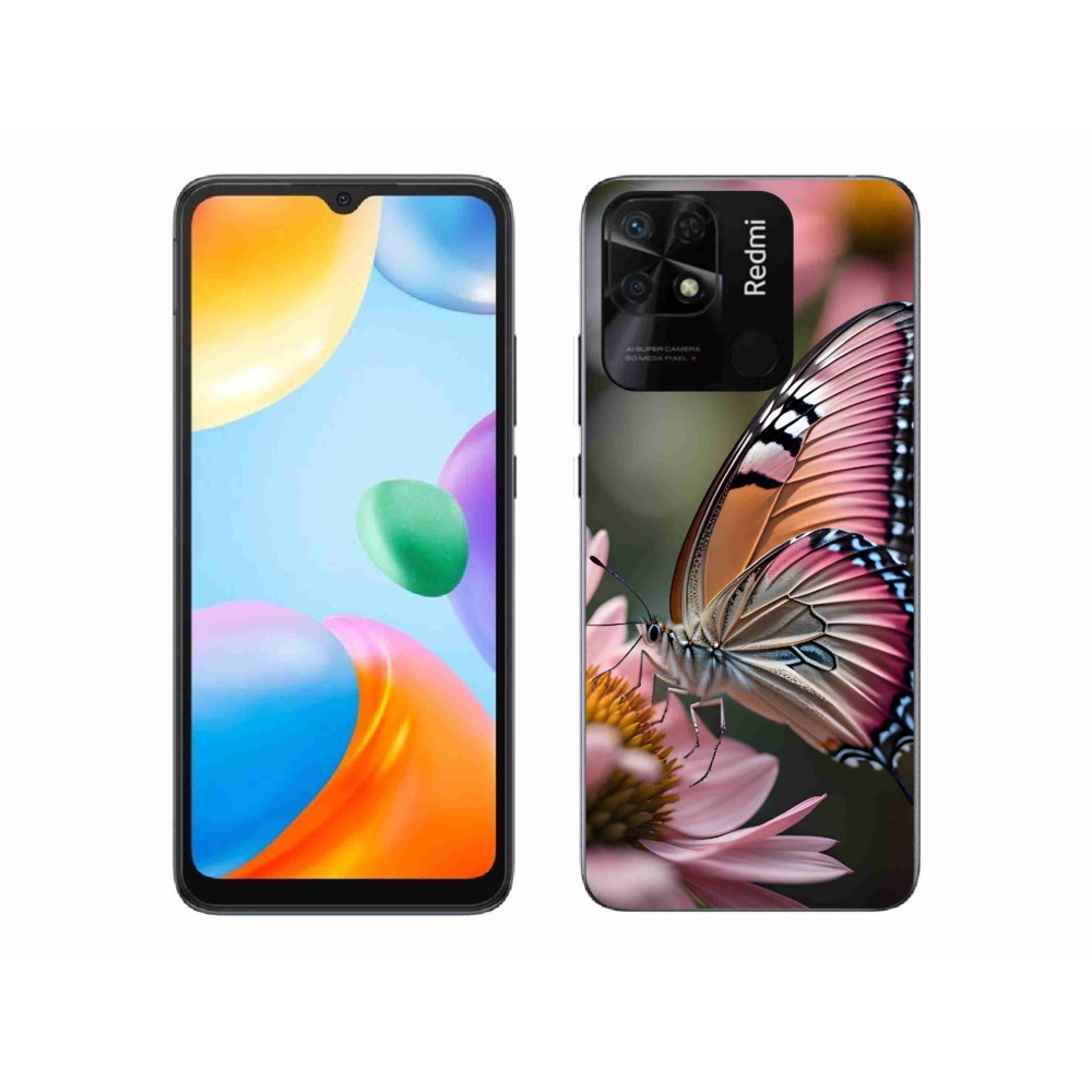 Gél borítás mmCase a Xiaomi Redmi 10C-hez - színes pillangó