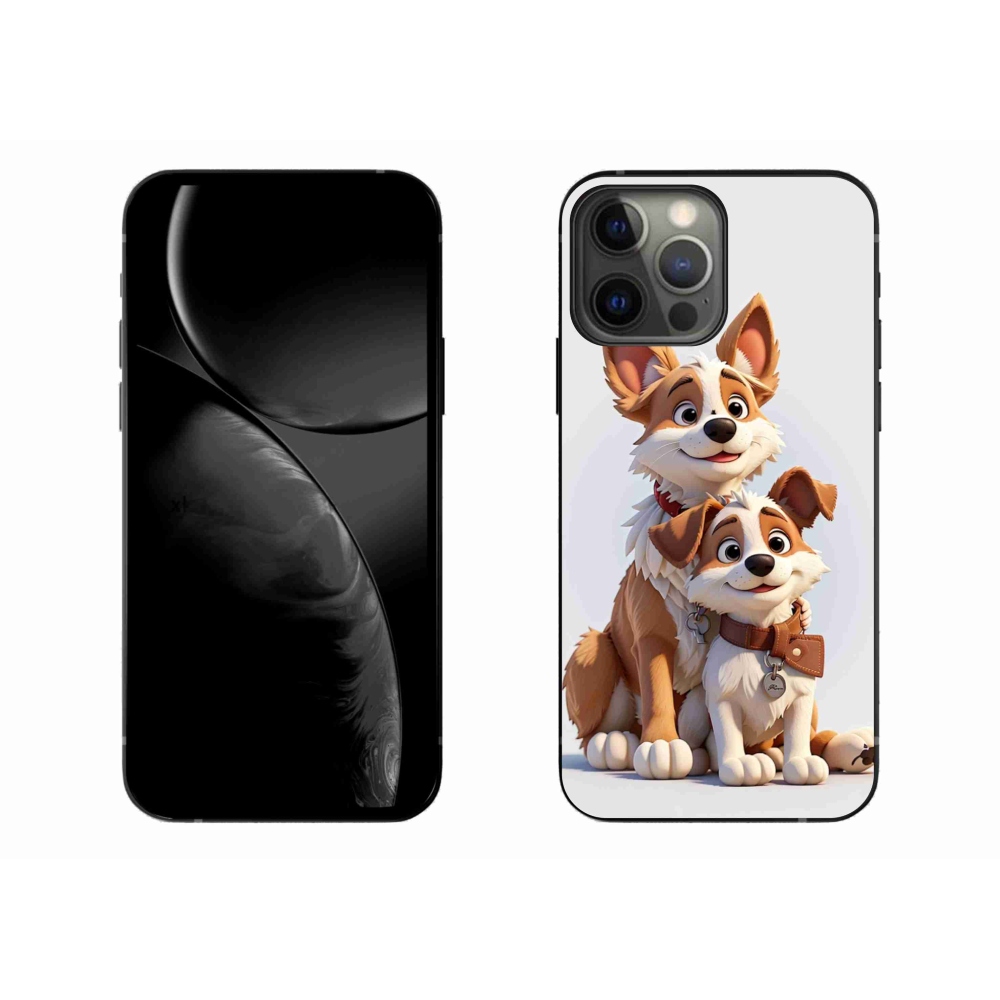 Zselés borítás mmCase iPhone 13 Pro Max készülékhez - kutyák rajzolása